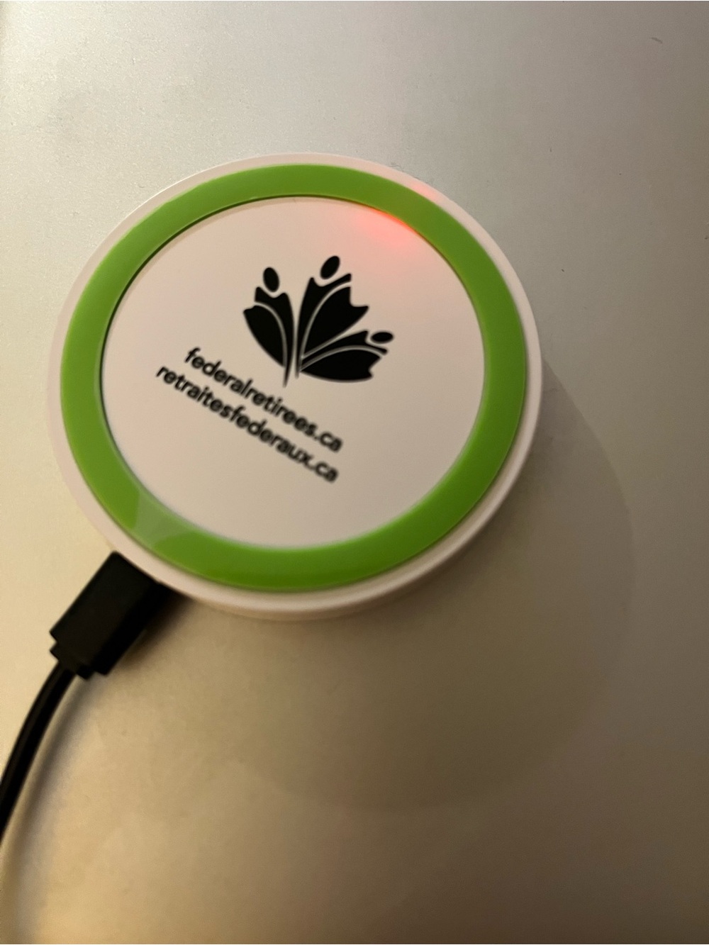 Wireless Charging Pad with Green Accent